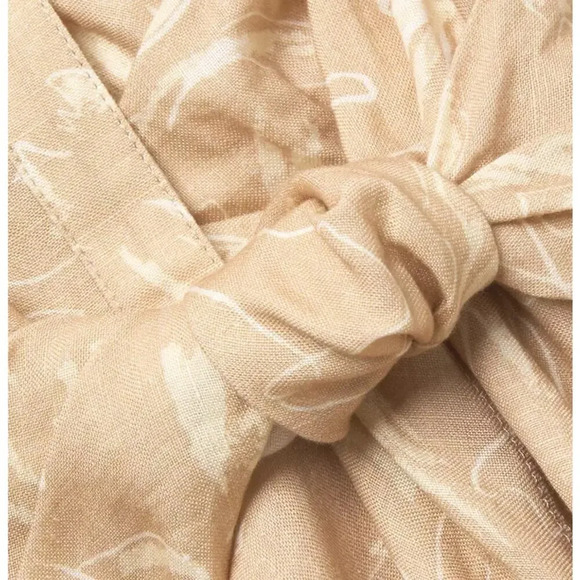 SIGNIFICANT OTHER Tamika Printed Linen-Blend‎ Wrap Dress size 4 - Picture 3 of 11